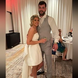 SACHIN & BABI GRACE STRAPLESS BACK-BOW MINI DRESS SIZE 8